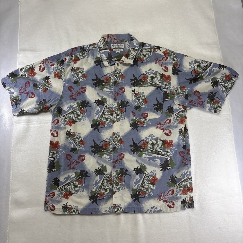 Columbia Men's Button Up Hawaiian Shirt Medium